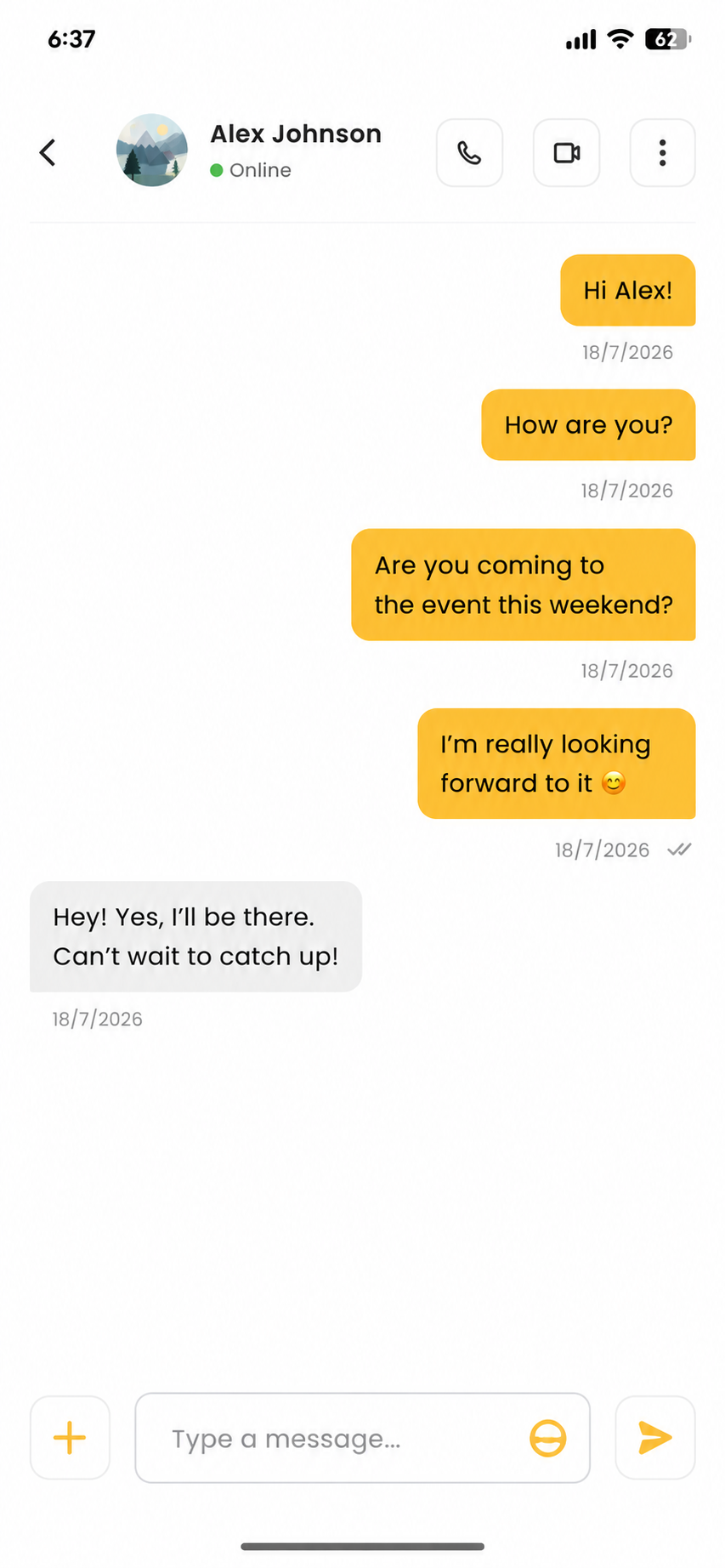 PairAble direct message screen showing a private conversation